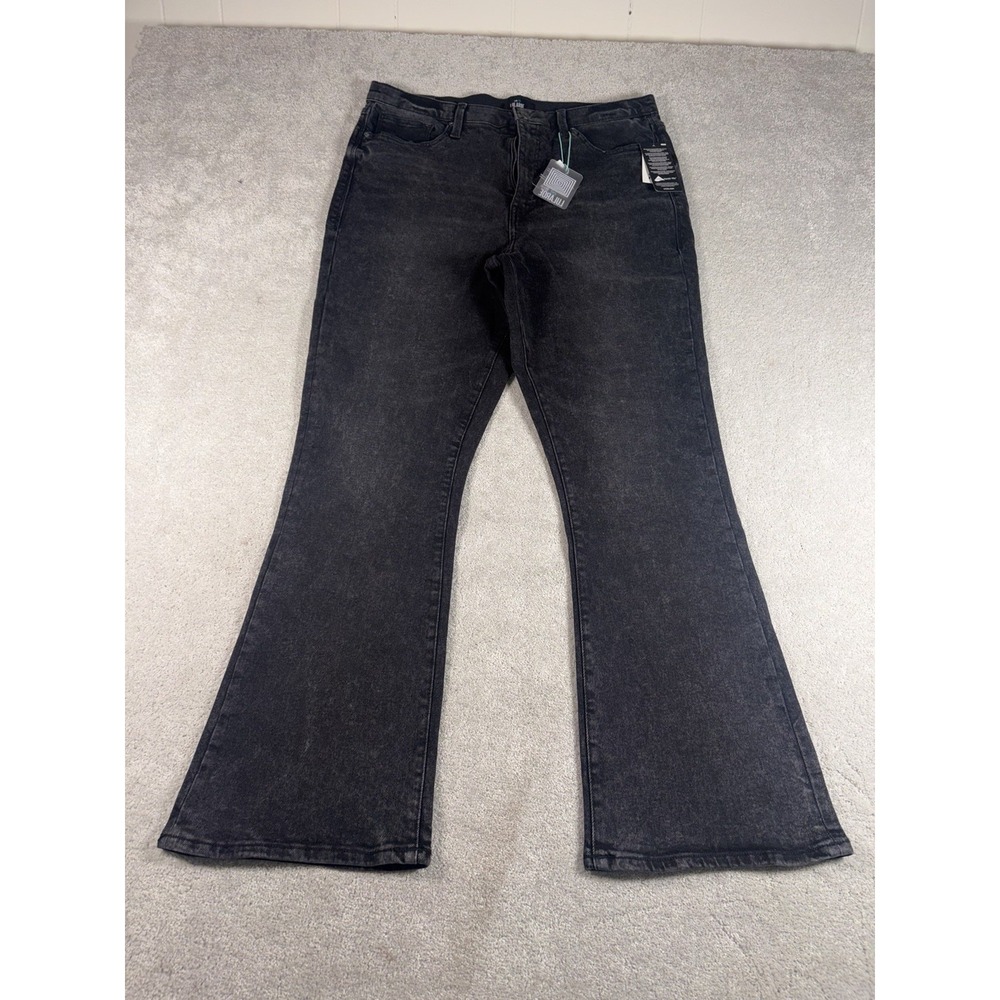 LuLaRoe Womens Dark Wash Flare Leg Denim Jeans Size 34 NWT